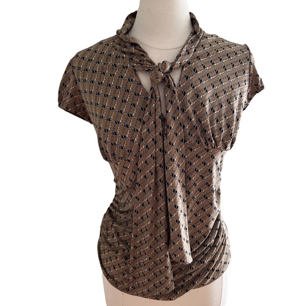 New York & Company Silky Blouse Sz MD